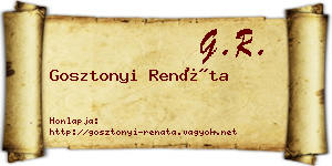 Gosztonyi Renáta névjegykártya