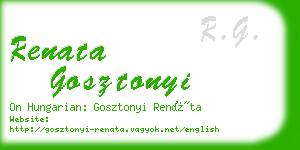 renata gosztonyi business card